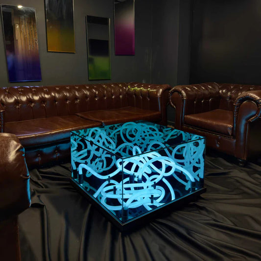 Neon Aura Illuminated Coffee Table