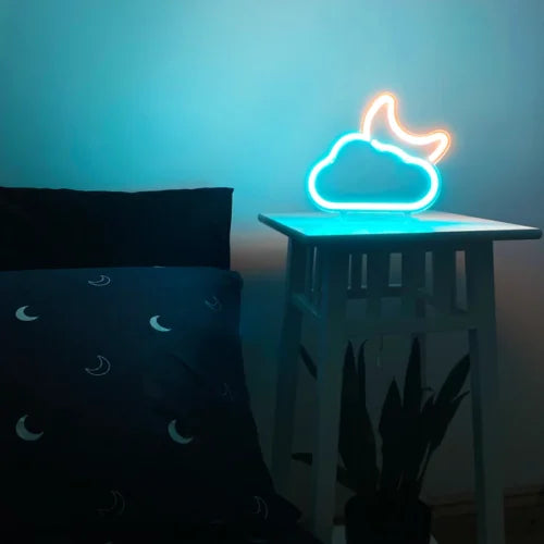 Cloud Moon Desktop LED Neon Sign Light Neon