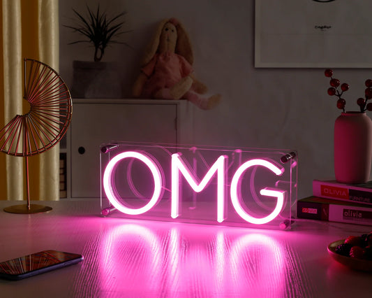OMG Desktop LED Neon Sign Light Neon
