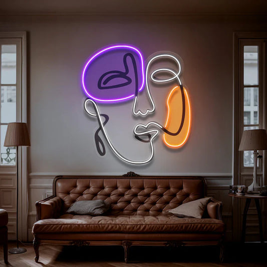 Abstract Happy Face Neon Art LED Neon Sign Light Neon