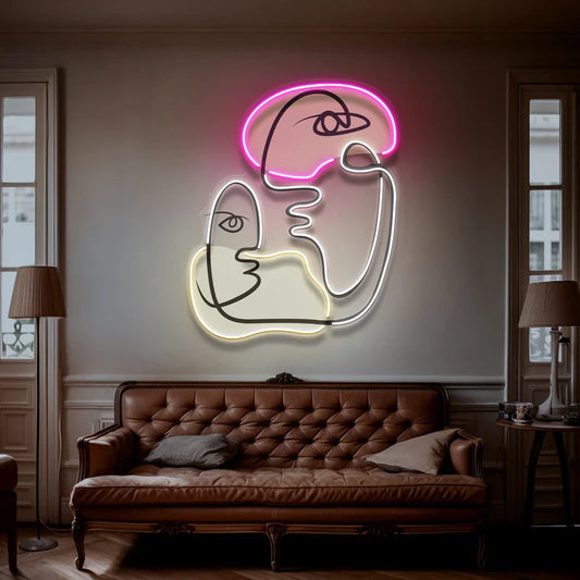 Abstract Two People Talking Neon Art LED Neon Sign Light Neon