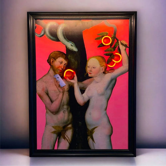 Adam and Eve Neon Led Canvas
