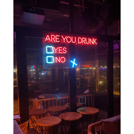 Are you drunk? LED Neon Sign Light Neon