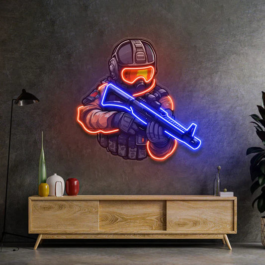 Armed Man Neon Art LED Neon Sign Light Neon