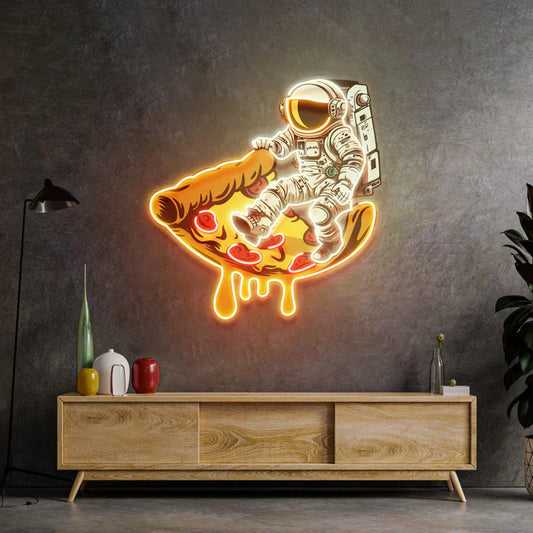 Astronaut Pizza Neon Art LED Neon Sign Light Neon