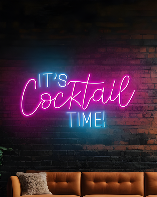 It's Cocktail Time! Led Neon Sign Light Neon