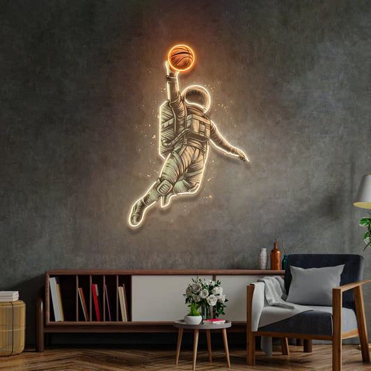 Basketball Astronaut Neon Art LED Neon Sign Light Neon