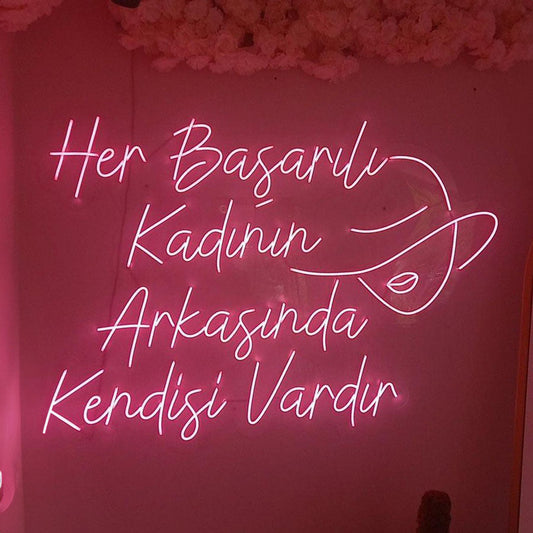 Behind Every Successful Woman Is Herself LED Neon Sign Light Neon