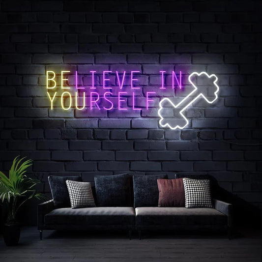 Believe in Yourself Gym LED Neon Sign Light Neon