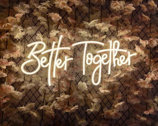 Better Together Wedding Decoration LED Neon Sign Light Neon