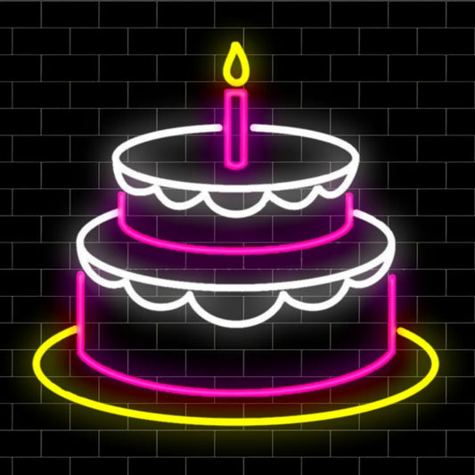 Birthday Cake LED Neon Sign Light Neon
