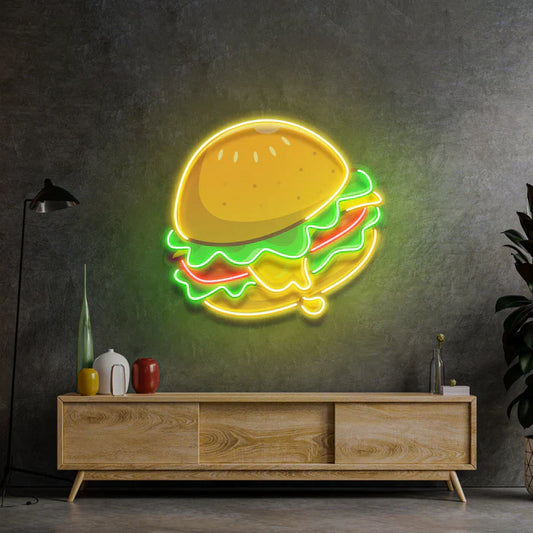 Burger Neon Art LED Neon Sign Light Neon