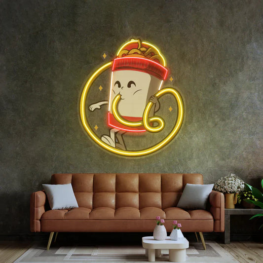 Cap Noodle Neon Art LED Neon Sign Light Neon