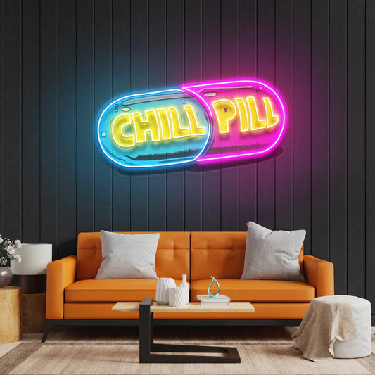 Chill Pill Neon Art LED Neon Sign Light Neon