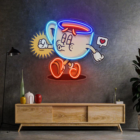 Coffee Cup Cute Modaretro Neon Art LED Neon Sign Light Neon