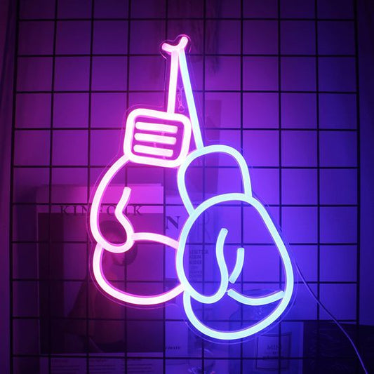 Colourful Boxing Gloves LED Neon Sign Light Neon