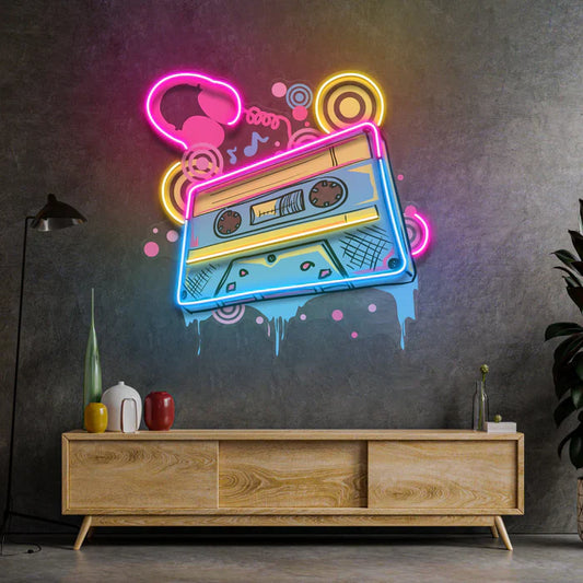 Colourful Cassette Neon Art LED Neon Sign Light Neon