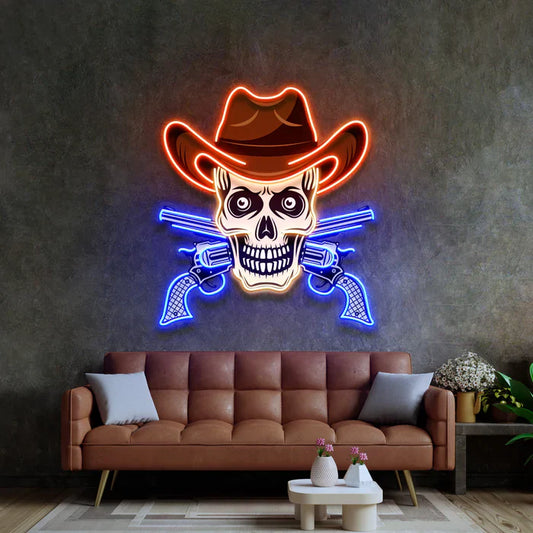 Cowboy Skull Neon Art LED Neon Sign Light Neon