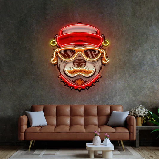 Dog Wearing Sunglasses Neon Art LED Neon Sign Light Neon