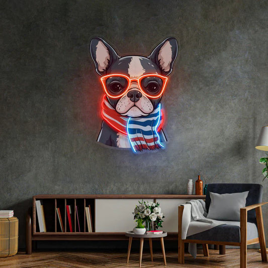 Dog with Glasses Neon Art LED Neon Sign Light Neon
