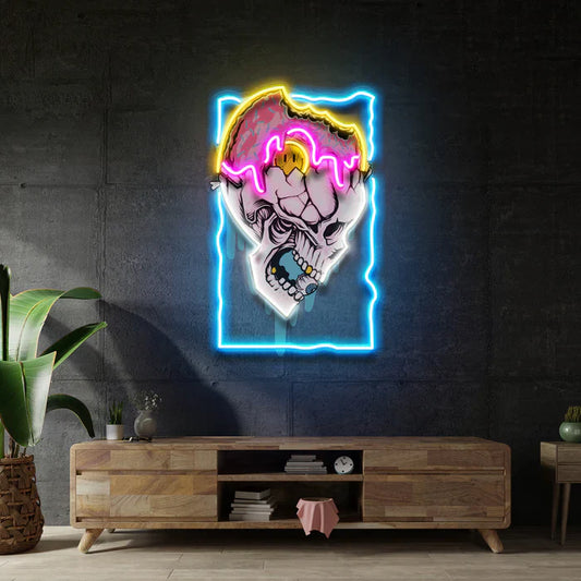Donut Skull Neon Art LED Neon Sign Light Neon
