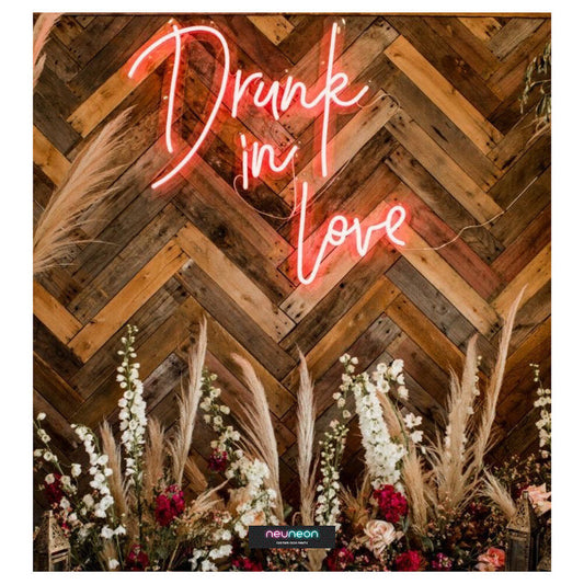Drunk in love neon light transparent plexi LED Neon Sign Light Neon