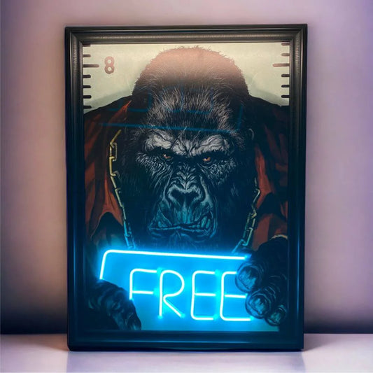 Guilty Gorilla Neon Led Canvas