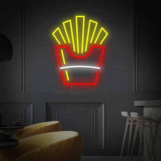 French Fries LED Neon Sign Light Neon