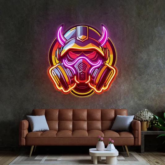 Gas Masked Devil Neon Art LED Neon Sign Light Neon