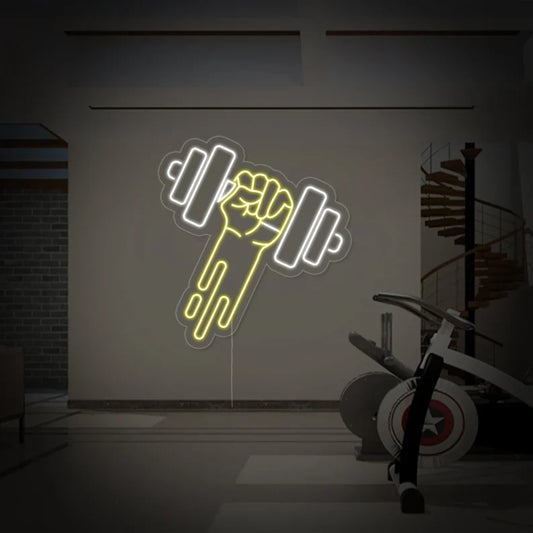 GYM Dumbell LED Neon Sign Light Neon