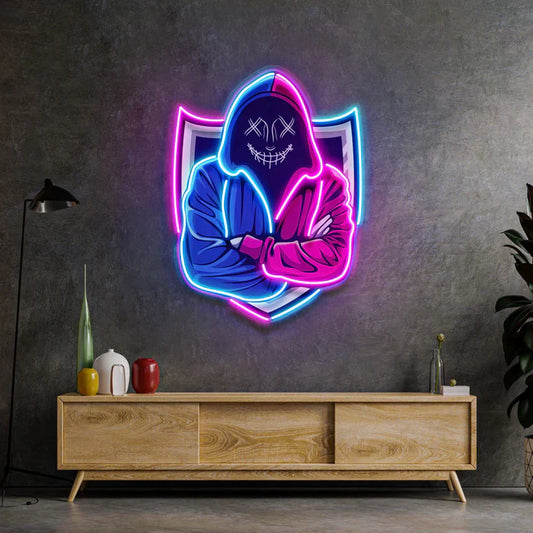 Hacker Maskot Neon Art LED Neon Sign Light Neon