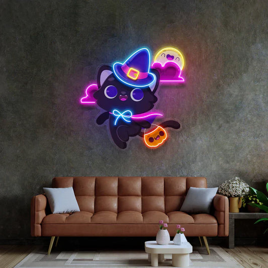 Halloween Cat Neon Art LED Neon Sign Light Neon