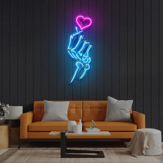 Hand and Heart Neon Art LED Neon Sign Light Neon