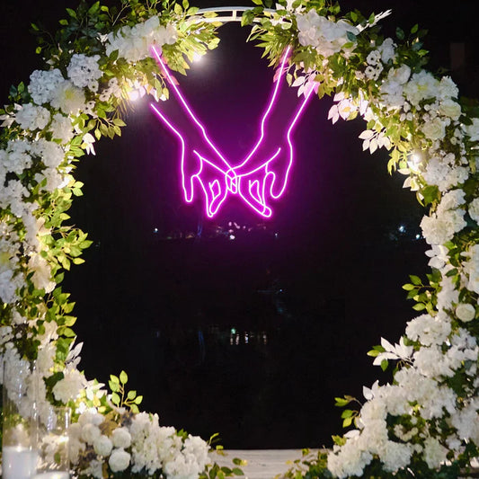 Hands Wedding Decoration LED Neon Sign Light Neon