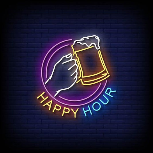 Happy Hour LED Neon Sign Light Neon