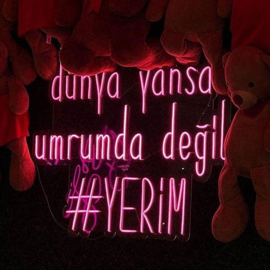 I don't care if the world burns LED Neon Sign Light Neon