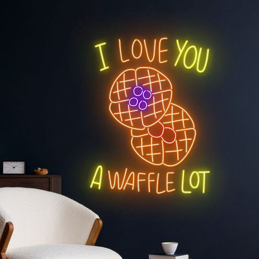 I Love You A Waffle Lot LED Neon Sign Light Neon