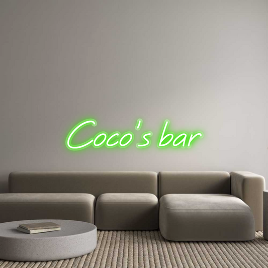 Custom Neon: Coco's bar
