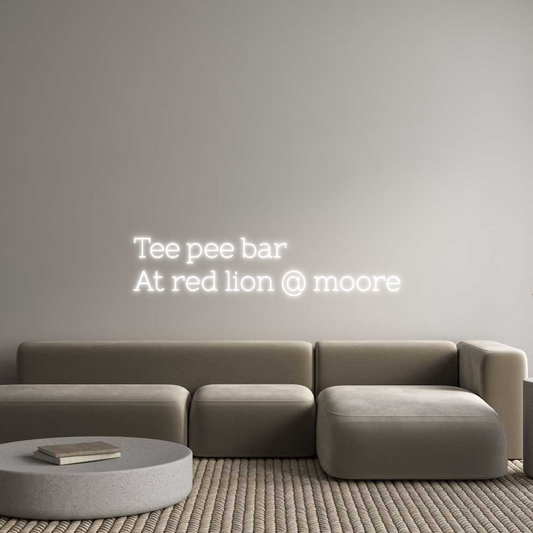 Custom Neon: Tee pee bar
...