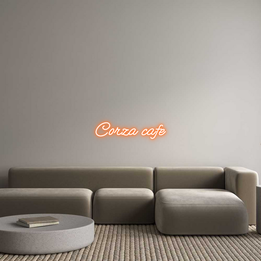Custom Neon: Corza cafe