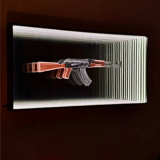AK-47 Infinity Mirror LED Neon Sign Light Neon
