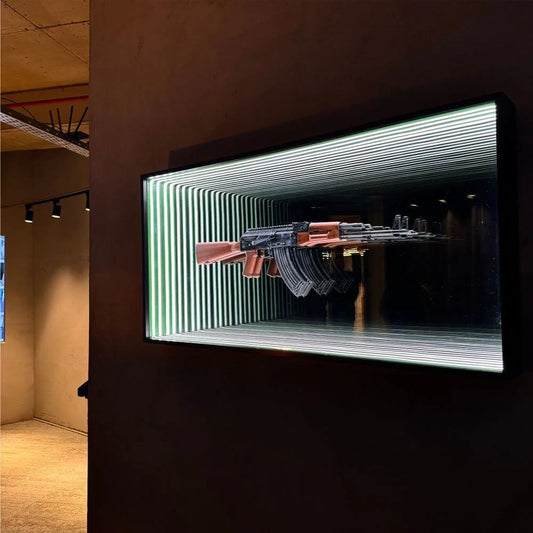 AK-47 Infinity Mirror LED Neon Sign Light Neon