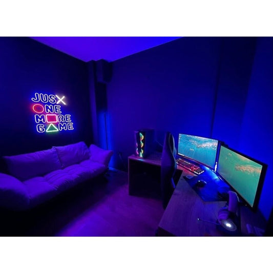 Just One More Game Pleksi LED Neon Sign Light Neon