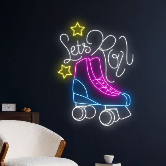 Lets Roll Paten LED Neon Sign Light Neon