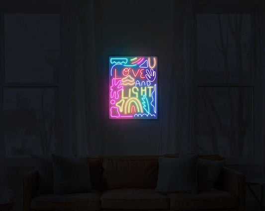 Love and Light LED Neon Sign Light Neon