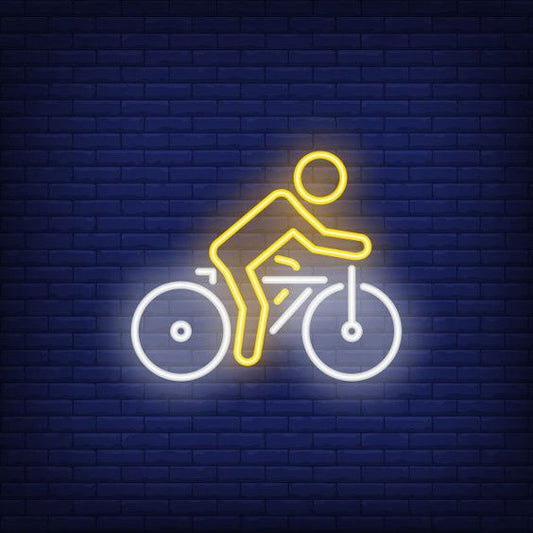 Man Riding a Bicycle LED Neon Sign Light Neon