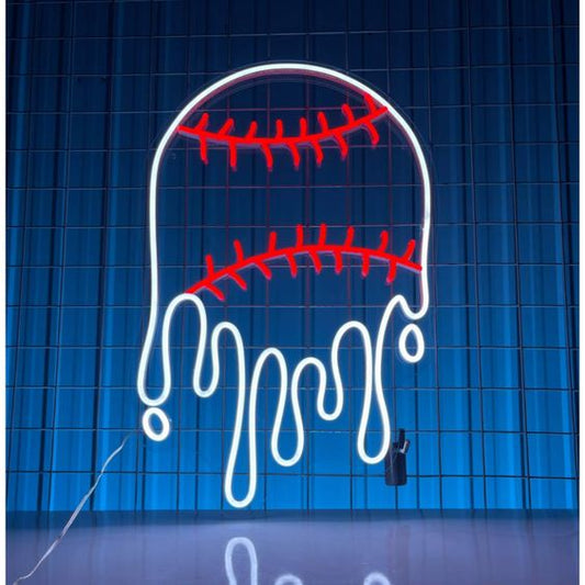 Melting Baseball LED Neon Sign Light Neon