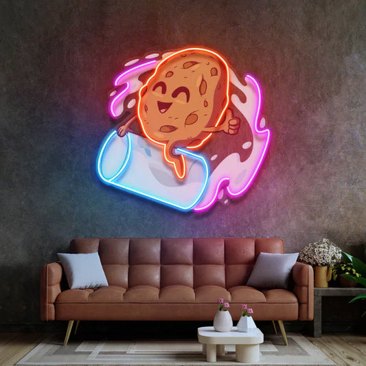 Milk and Cookies Neon Art LED Neon Sign Light Neon