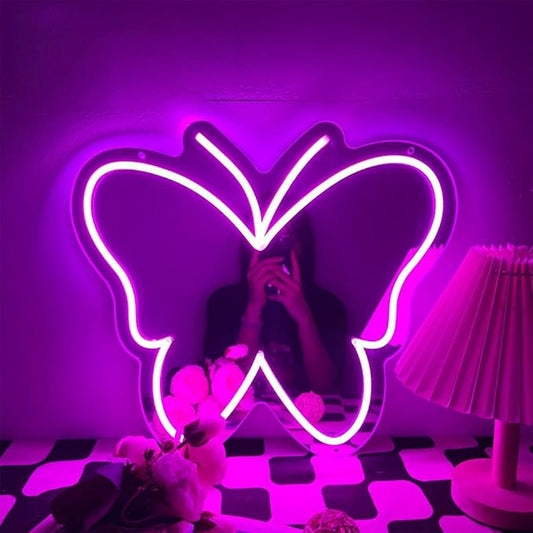 Butterfly Plexi Mirror LED Neon Sign Light Neon