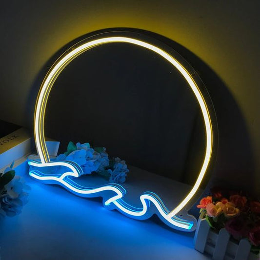 Ocean Plexi Mirror LED Neon Sign Light Neon